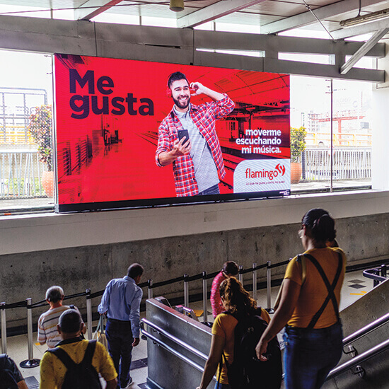 Publicidad en pantallas metro